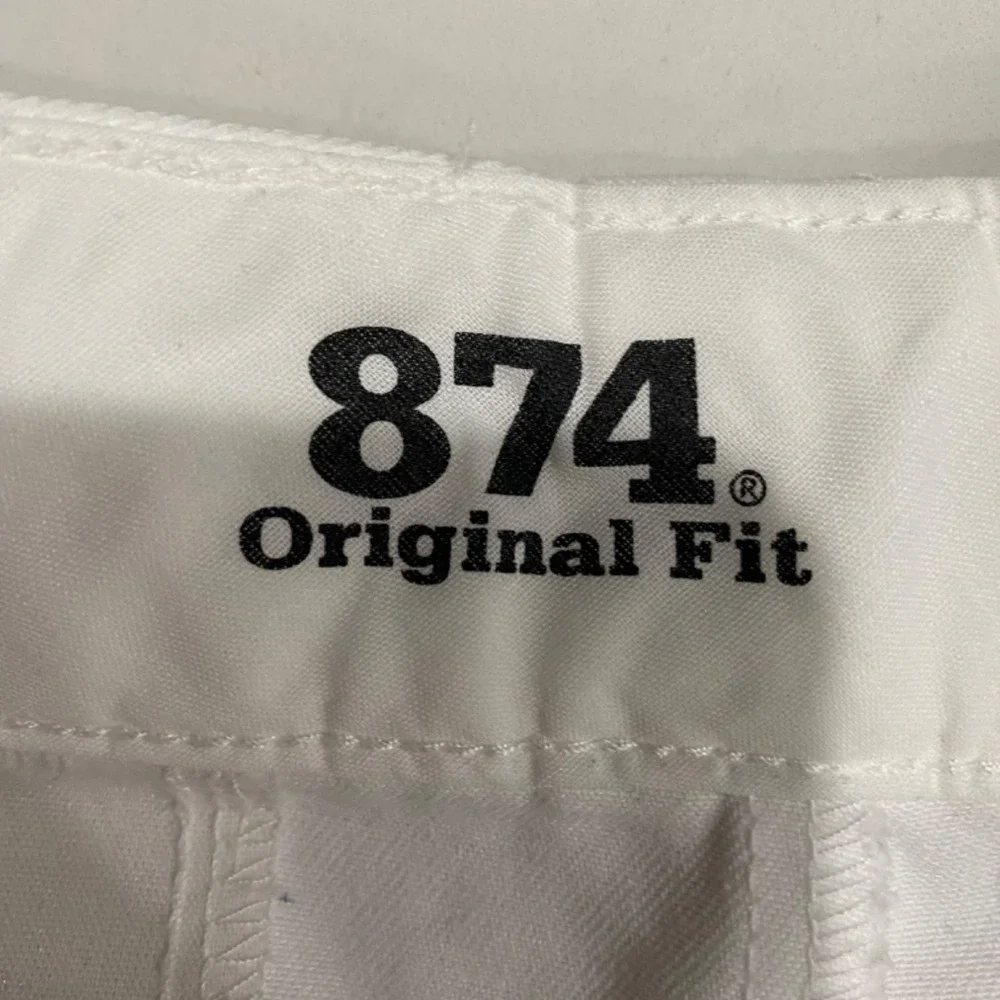 Dickies 874 Original Fit Work Pants Mens 29x30 White Straight Leg Chino 29x29